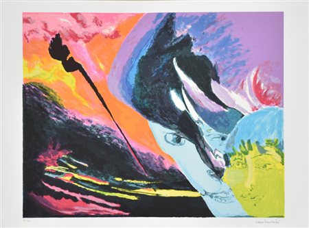 Brindisi Remo Senza titolo litografia su carta, cm 50x70 esemplare 22 su 150...