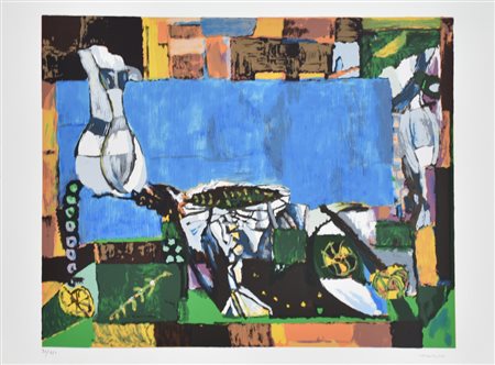 Cassinari Bruno Senza titolo litografia su carta, cm 50x70 esemplare 96/150...