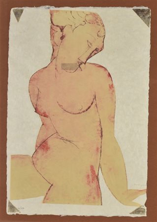 Modigliani Amedeo Donna Seduta in Camicia, 1918/19 litografia su carta di...