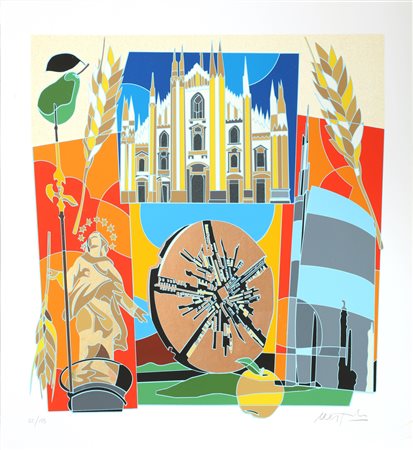 NESPOLO UGO (n. 1941) Senza titolo. Serigrafia. Cm 70,00 x 70,00. 62/125....