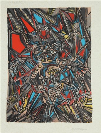 MASTROIANNI UMBERTO (1910 - 1998) Senza titolo. Incisione. Cm 50,00 x 70,00....