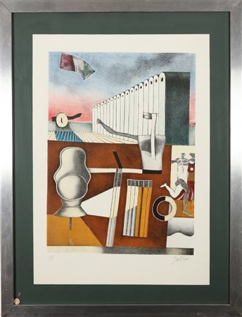 GENTILINI FRANCO (1909 - 1981) Senza titolo. Serigrafia. Cm 48,00 x 68,00....