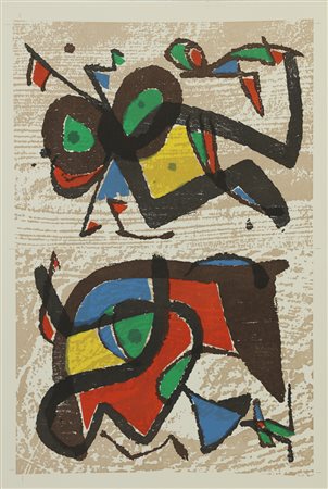 MIRO' JOAN (1893 - 1983) Senza titolo. Litografia. Cm 56,00 x 38,00. MIRO'...