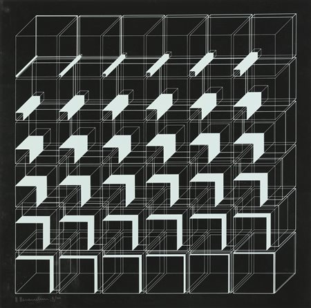 MORANDINI MARCELLO (n. 1940) Senza titolo. 1971. Litografia. Cm 68,00 x...