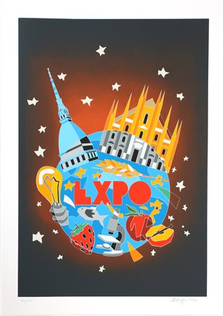 NESPOLO UGO (n. 1941) Senza titolo. Serigrafia. Cm 60,00 x 80,00. 121/125....