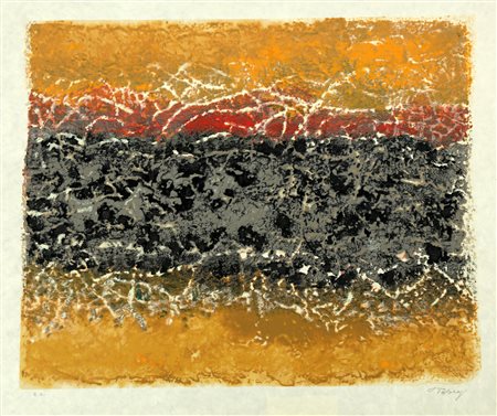 TOBEY MARK (1890 - 1976) Senza titolo. Litografia su carta di riso. Cm 63,00...