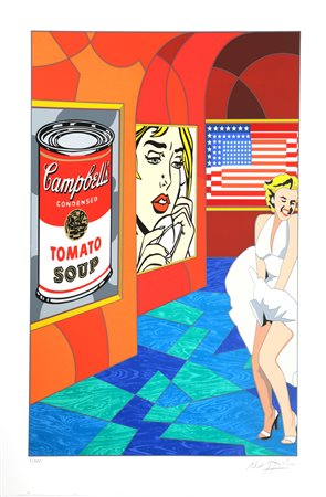 NESPOLO UGO (n. 1941) Senza titolo. Serigrafia materica. Cm 70,00 x 100,00....