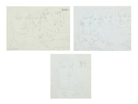 ZANCANARO TONO (1906 - 1985) Lotto composto da n.3 disegni. Seli nun tea....