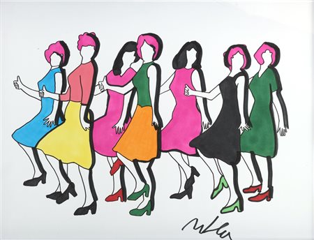 LODOLA MARCO (n. 1955) Senza titolo. Tecnica mista su cartoncino. Cm 42,00 x...