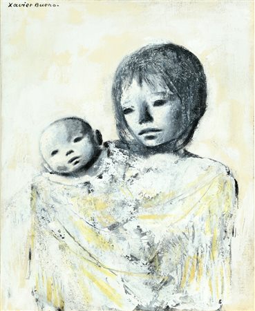 BUENO XAVIER (1915 - 1979) Composizione. 1967. Olio su cartone telato. Cm...
