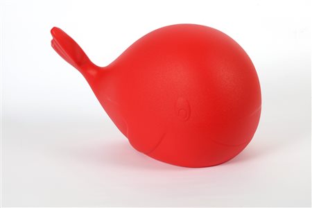 RIZZETTI CARLO (n. 1969) The Rainbow Whale Rossa. Plastica dura colorata. Cm...