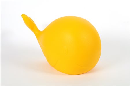 RIZZETTI CARLO (n. 1969) The Rainbow Whale Gialla. Plastica dura colorata. Cm...