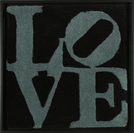 INDIANA ROBERT (n. 1928) Winter -LOVE. Tappeto. Cm 39,00 x 39,00. N.317. Al...