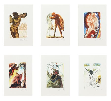 DALI' SALVADOR (1904 - 1989) Senza titolo (6 fogli). D'apres. Litografia...