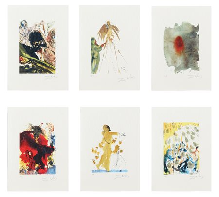 DALI' SALVADOR (1904 - 1989) Senza titolo (6 fogli). D'apres. Litografia...