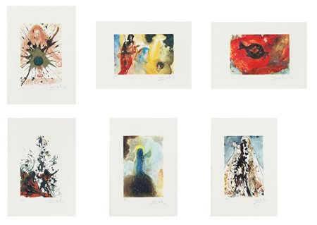 DALI' SALVADOR (1904 - 1989) Senza titolo (6 fogli). D'apres. Litografia...