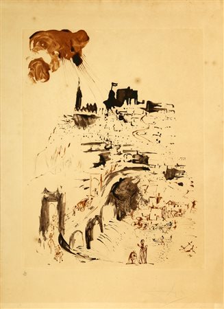 DALI' SALVADOR (1904 - 1989) Senza titolo. 1964. Acquaforte. Cm 56,00 x...