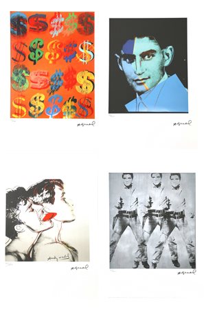 WARHOL ANDY (1928 - 1987) Lotto composto da n.4 fogli. Litografia. Cm 37,00 x...