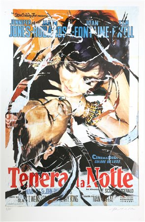 ROTELLA MIMMO (1918 - 2006) Tenera la notte. Litografia. Cm 70,00 x 100,00....