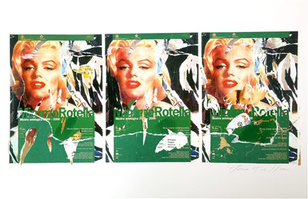ROTELLA MIMMO (1918 - 2006) Omaggio a Marilyn. Litografia. Cm 70,00 x 100,00....