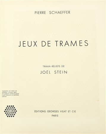 STEIN JOEL (1926 - 2012) Jeux de trames (10 fogli). 1962. Calcografia. Cm...