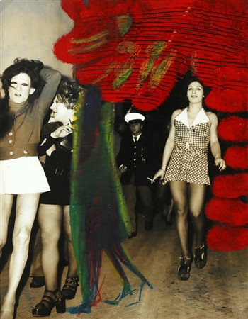 CINGOLANI MARCO (n. 1961) Comics. Tecnica mista su fotografia. Cm 18,00 x...