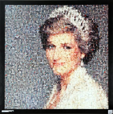 MURGIA MARIA (n. 1935) Omaggio a Lady D. Fotomosaico digitale. Cm 80,00 x...