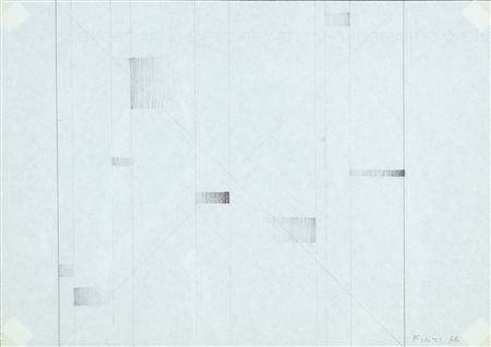 FINZI ENNIO (n. 1931) Senza titolo. 1969. Matita su carta. Cm 22,00 x 28,00....