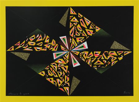 FINZI ENNIO (n. 1931) Alternando lo sguardo. Tecnica mista su carta. Cm 50,00...