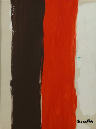 BORELLA ROCCO (1920 - 1994) Senza titolo. Olio su carta. Cm 30,00 x 40,00....