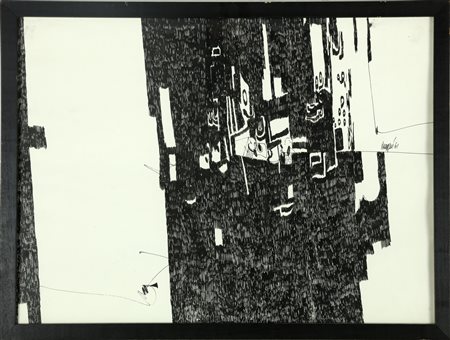 RUGGERI PIERO (1930 - 2009) Senza titolo. 1961. Tecnica mista su carta. Cm...
