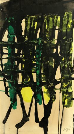 DOVA GIANNI (1925 - 1991) Senza titolo. 1950. Tecnica mista su carta. Cm...