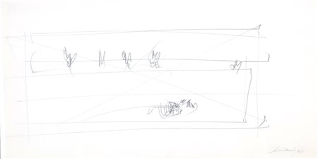 SCANAVINO EMILIO (1922 - 1986) Senza titolo. 1963. Disegno su carta. Cm 45,00...