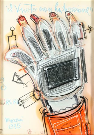 MORENI MATTIA (1920 - 1999) Il vuoto non ha direzione. 1995. Tecnica mista su...