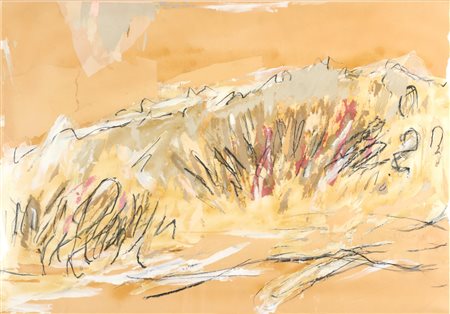 SARTELLI GERMANO (n. 1925) Senza titolo. 1988. Tecnica mista su carta. Cm...