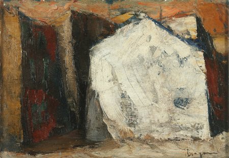 BERGOMI GIACOMO (1923 - 2003) Senza titolo. Olio su tela . Cm 35,00 x 25,00....