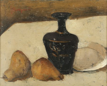 BERGOMI GIACOMO (1923 - 2003) Natura morta. Olio su tela . Cm 50,00 x 40,00....