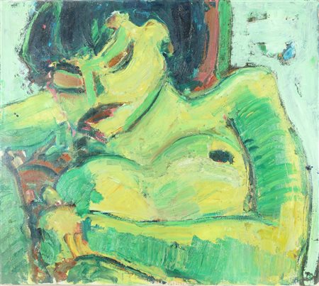 FRANGI GIOVANNI (n. 1959) Lydia. 1990. Olio su tela . Cm 80,00 x 70,00. Al...