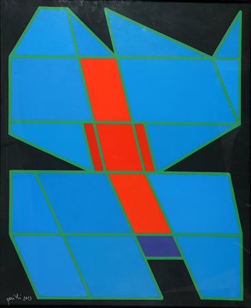 PERILLI ACHILLE (n. 1927) Il giorno della notte. 2013. Tecnica mista su tela....