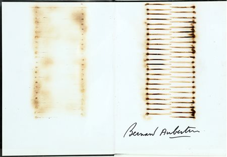 AUBERTIN BERNARD (1934 - 2015) Livre Brulé Rosenberg. 2010. Libro bruciato....