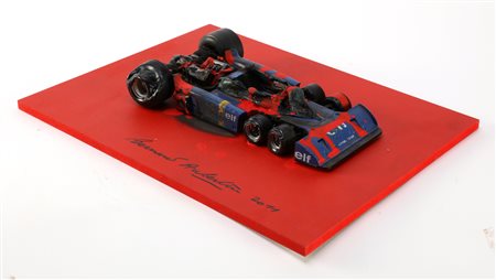 AUBERTIN BERNARD (1934 - 2015) Voiture bruleé. 2011. Macchina bruciata su...