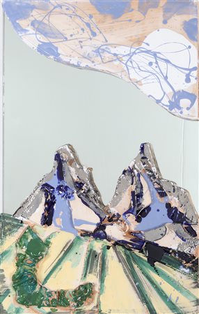 FIORONI GIOSETTA (n. 1932) Le montagne semoventi. 2006. Specchio e Ceramica....