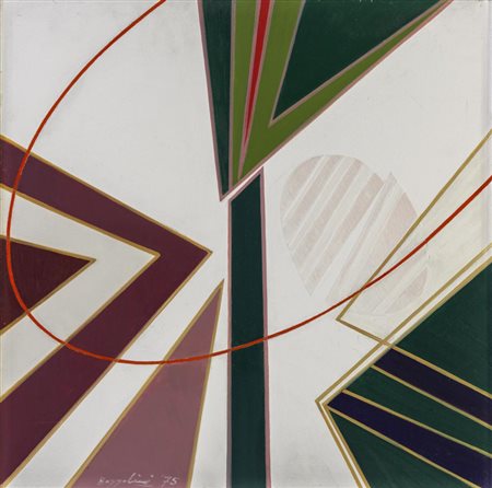 SILVANO BOZZOLINI (1911 - 1998) Espace brisé 1975 Olio su tela 50 x 50 cm...