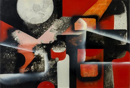 ALVARO MONNINI (1922 - 1987) Memoria incombente 1973 Olio su tela 50 x 73 cm...