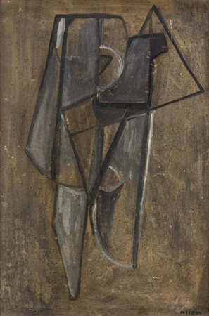 UMBERTO MILANI (1912 - 1969) Senza titolo 1948 Tecnica mista su carta...