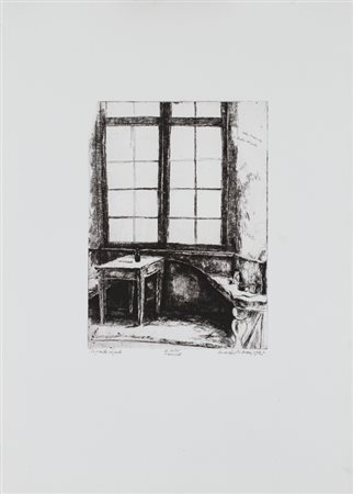 WALTER PIACESI (1929)La finestra del poeta, 1975AcquaforteLastra cm...