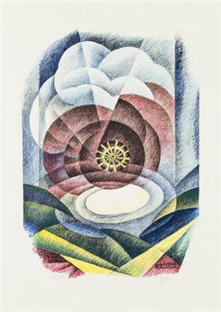 GERARDO DOTTORI (1884-1977)Esplosione di Primavera, 1969Litografia a 5 colori...