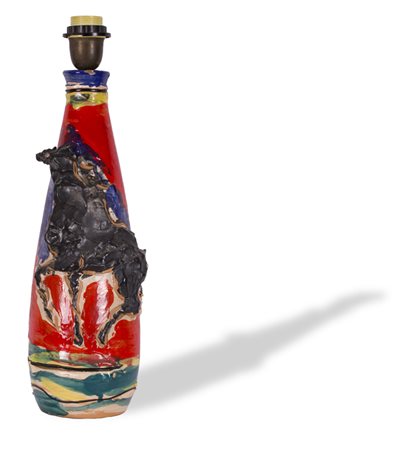 UMBERTO GHERSI (1913-1993)Senza TitoloLampada in ceramica smaltatacm...