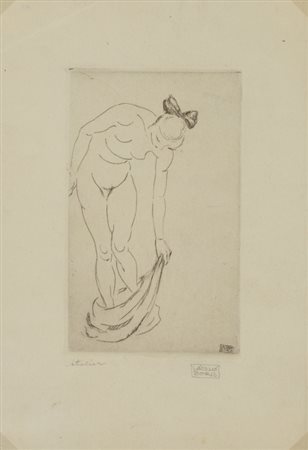 LASZLO BORIS (1897-1924)AtelierIncisioneLastra cm 13x8Foglio cm...