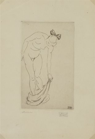 LASZLO BORIS (1897-1924)AtelierIncisioneLastra cm 13x8Foglio cm...